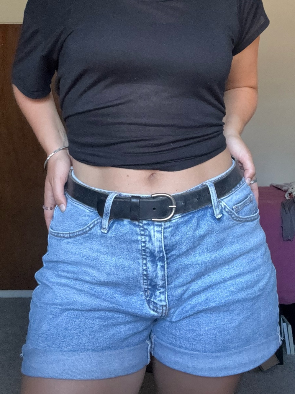 Classic Black Leather Belt
